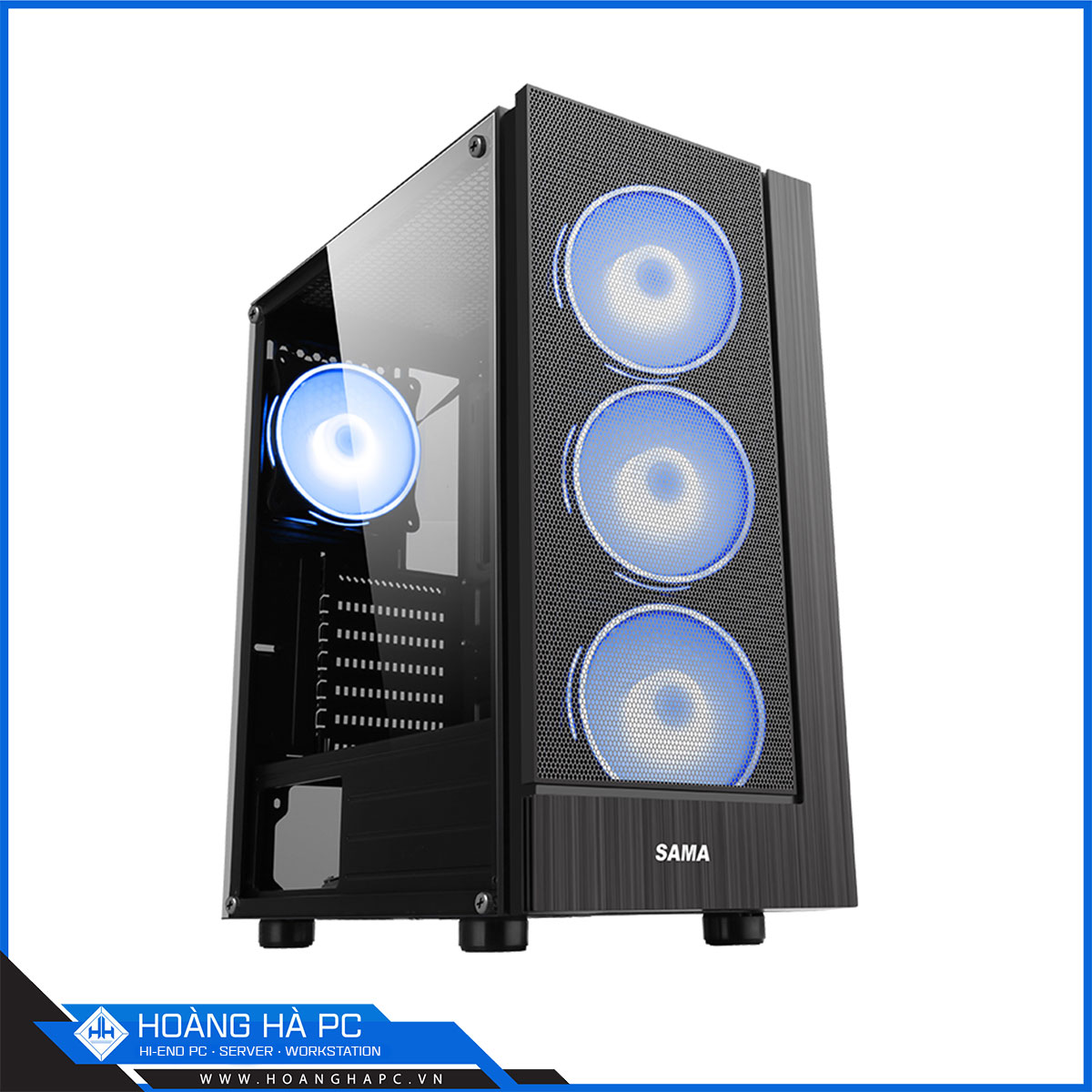 Vỏ case SAMA 3301 3 FAN RGB (Mid Tower/Màu Đen)