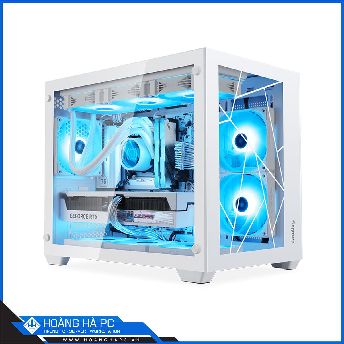 Vỏ case Segotep Lumi II White (Mini Tower/ Màu trắng/ No Fan)