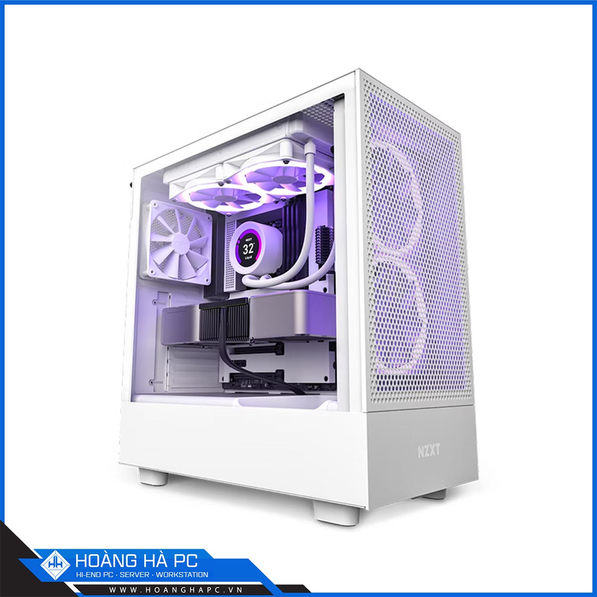 Vỏ máy tính NZXT H5 Flow White (Mid Tower/Màu Trắng)